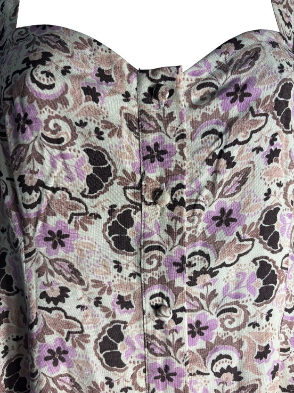 Floral Boho Maxi Dress With Sweetheart Neckline & Smocked Back - Picture 6 of 12